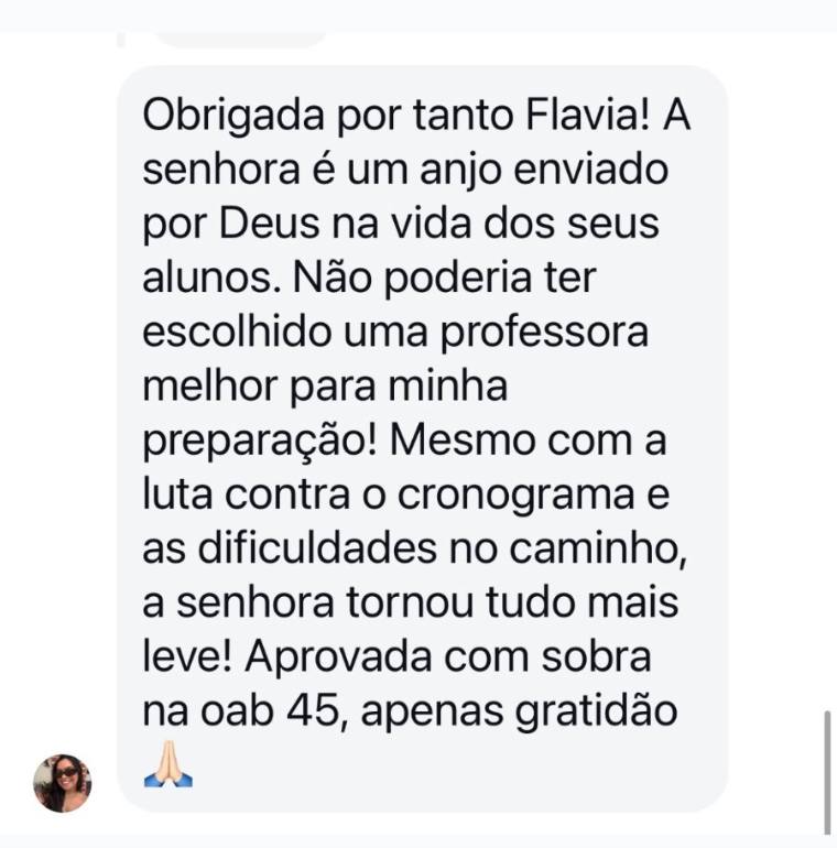 Depoimento de aluno aprovado na OAB