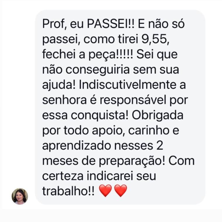 Depoimento de aluno aprovado na OAB