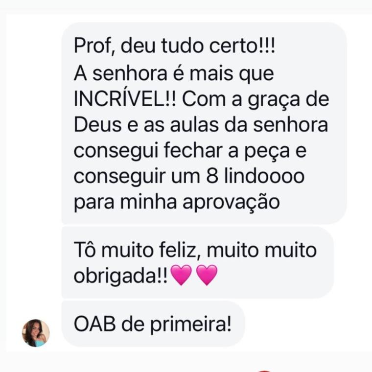 Depoimento de aluno aprovado na OAB