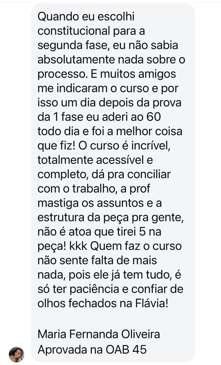 Depoimento de aluno aprovado na OAB