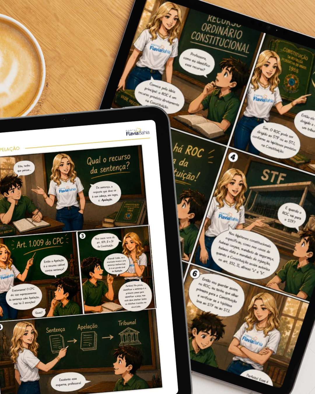 Gibis do Portal Flavia Bahia em tablets